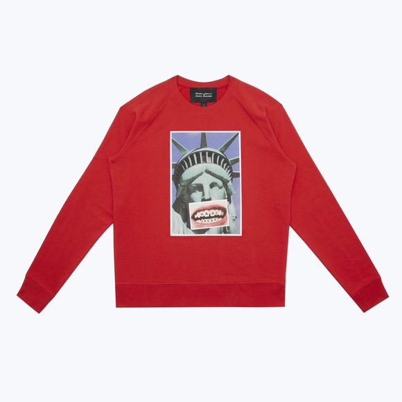 hey_reilly X Marc Jacobs Crewneck Sweatshirt In Red - Picture 2 of 2